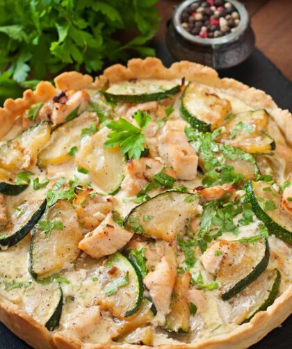 Chicken Quiche With Zucchini