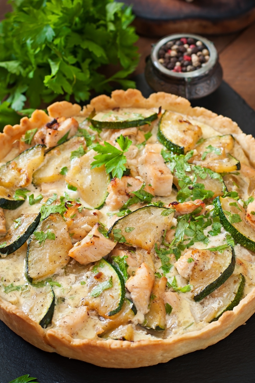 Chicken Quiche With Zucchini