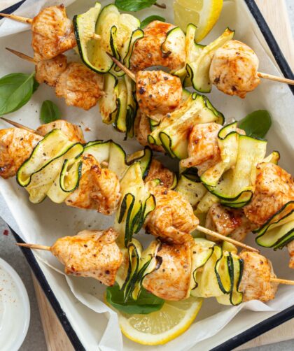 Grilled Chicken And Zucchini Skewers