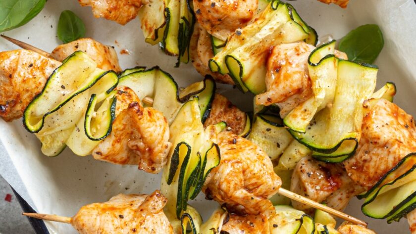 Grilled Chicken And Zucchini Skewers