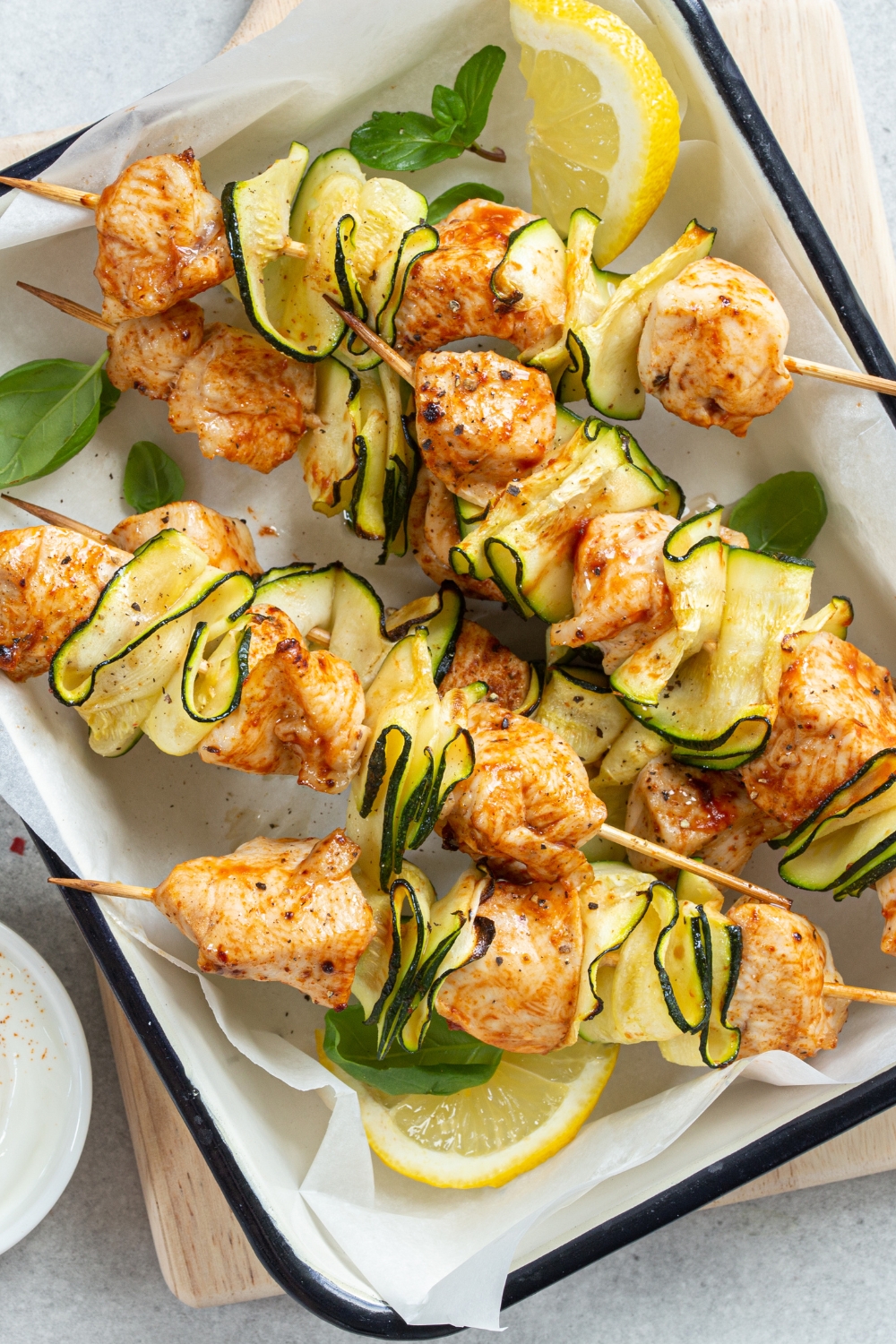 Grilled Chicken And Zucchini Skewers