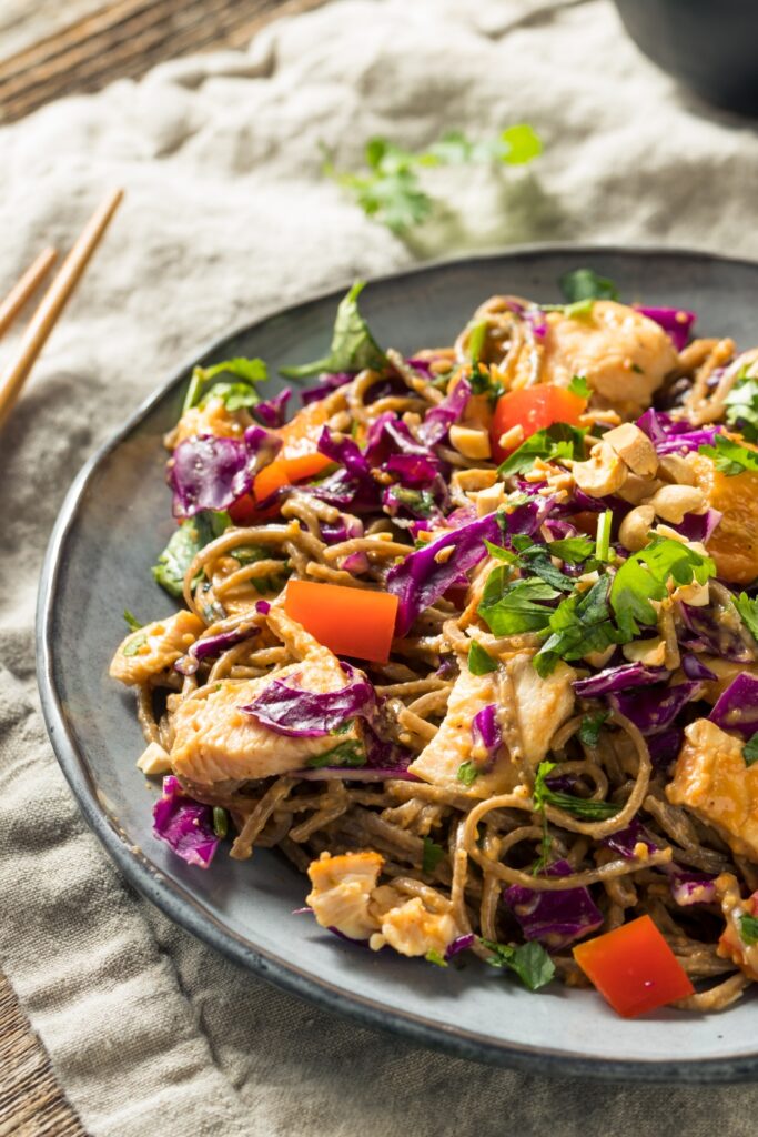 Homemade Spicy Chicken Soba Noodle Salad⁠