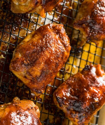 Homemade Healthy BBQ Chicken Thighs