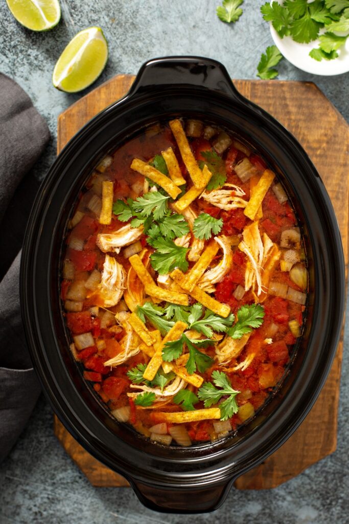 Slow Cooker Chicken Taco Soup 