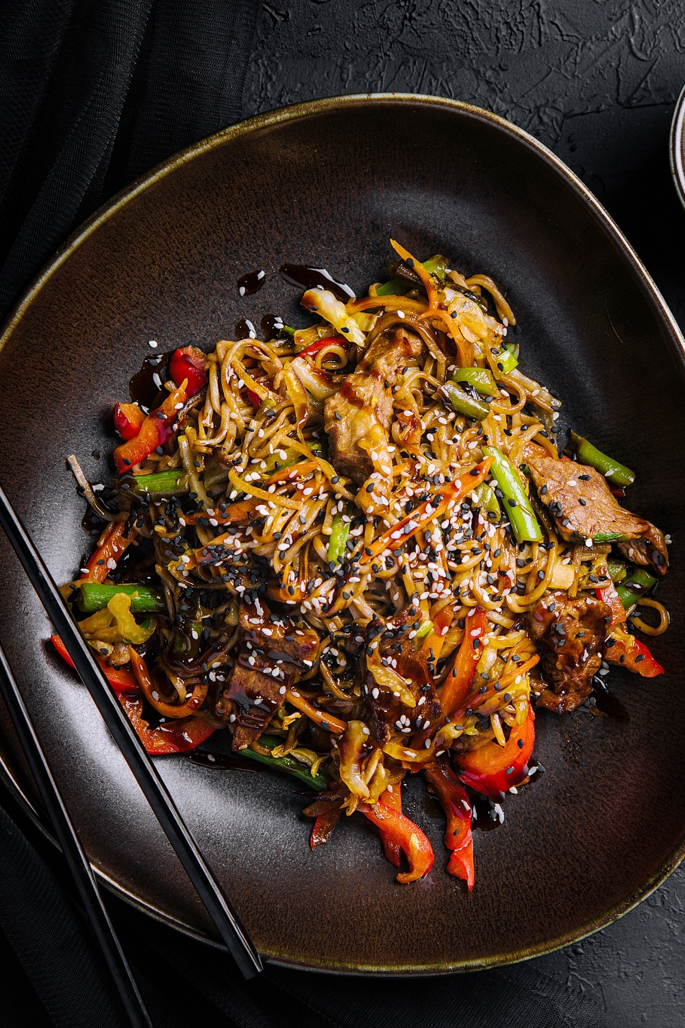 Chicken Fried Noodles With Vegetables