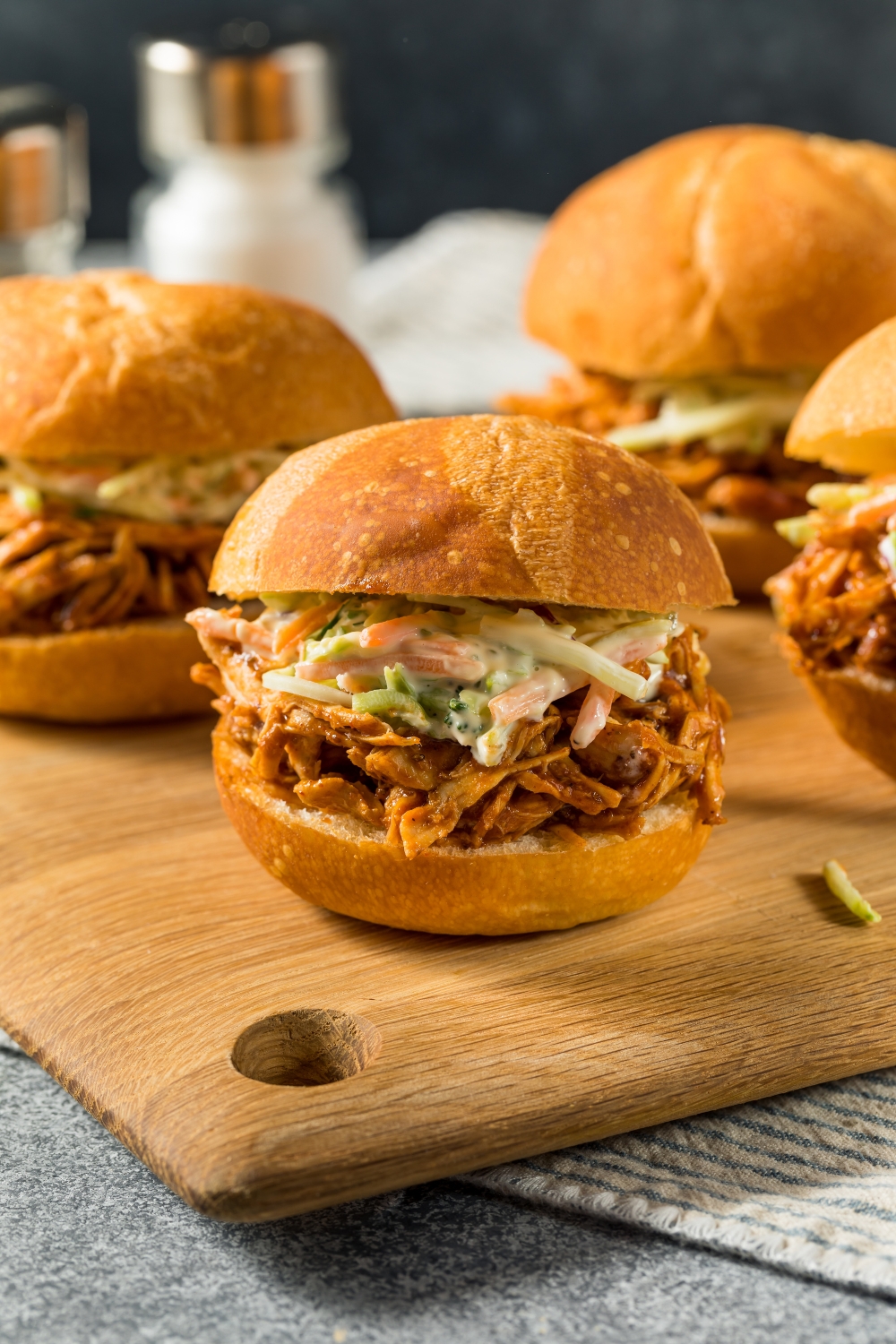 Homemade Barbecue Pulled Chicken Sliders