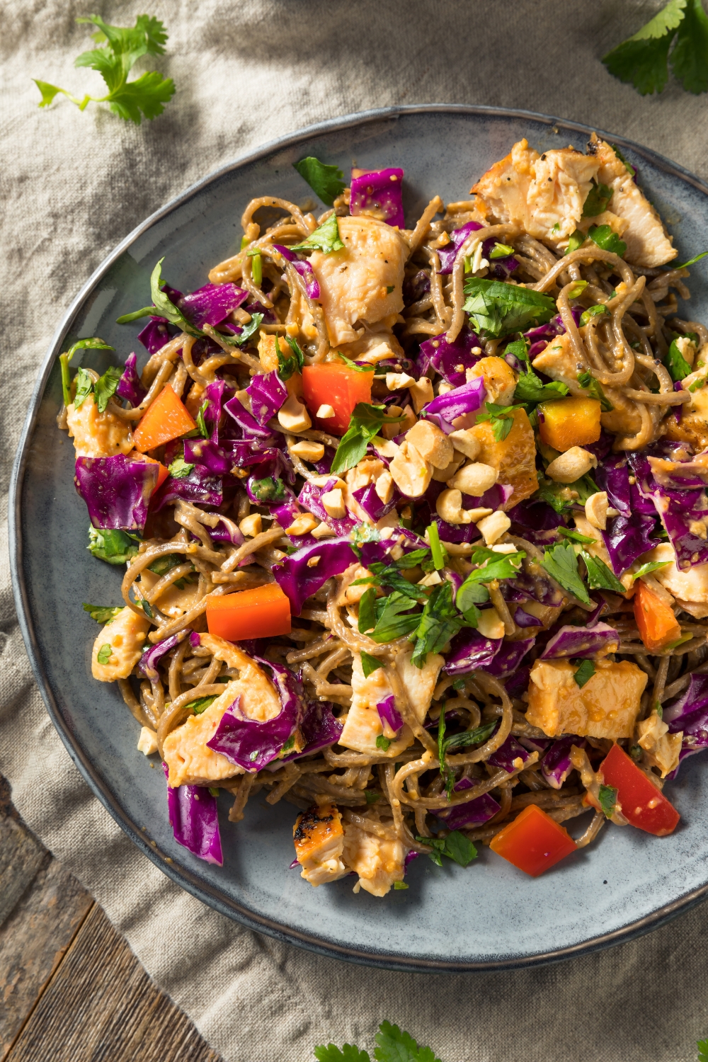 Homemade Spicy Chicken Soba Noodle Salad⁠