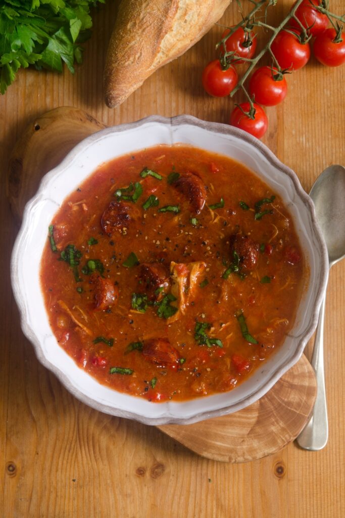 Spanish Chicken and Chorizo Soup Recipe