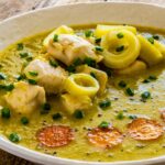 Leek Soup With Chicken Nuggets