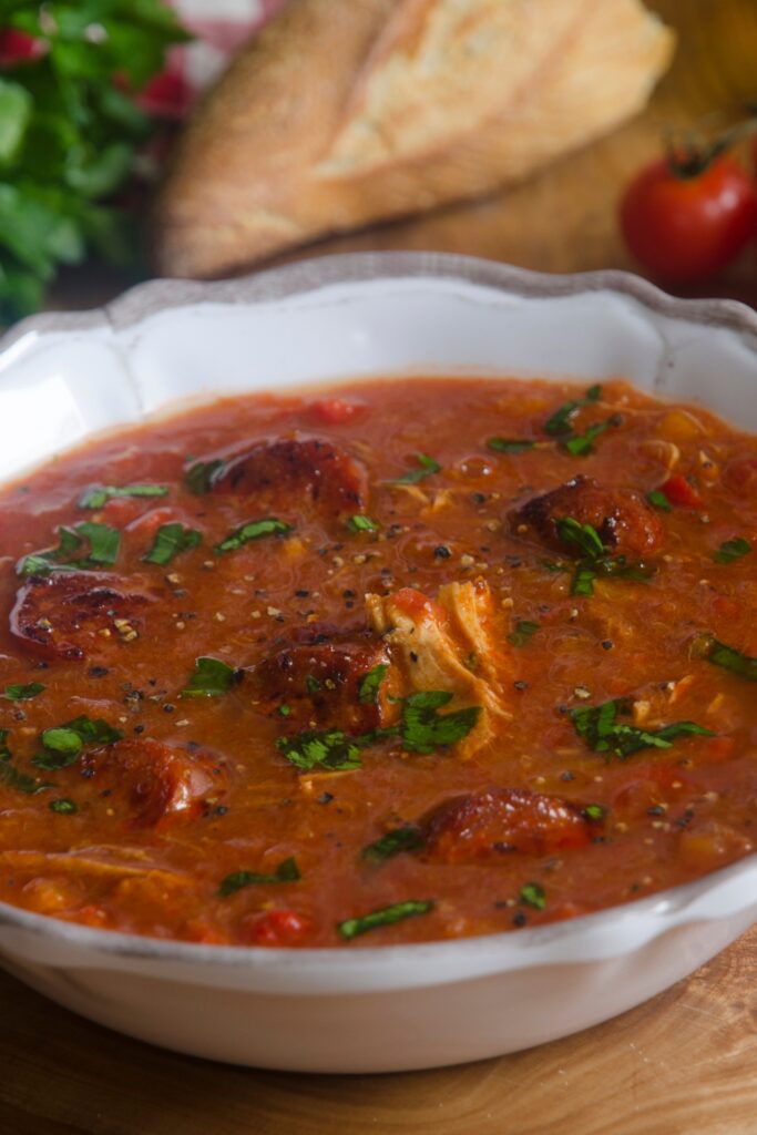 Spanish Chicken and Chorizo Soup Recipe